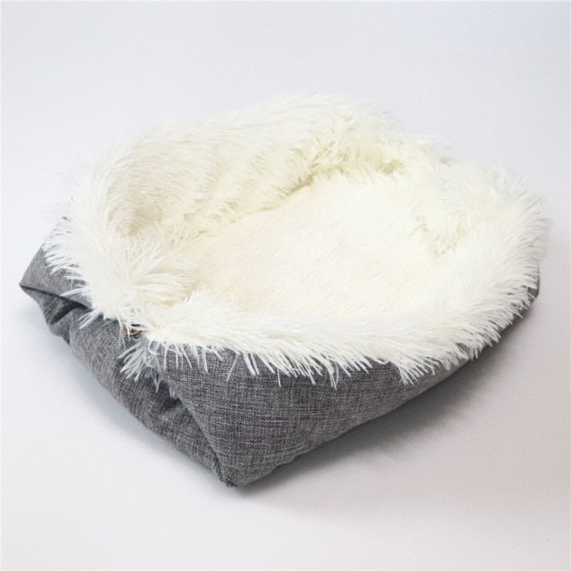 Pet Bed Coral Fleece Soft Cozy Lounge for Dogs Cats