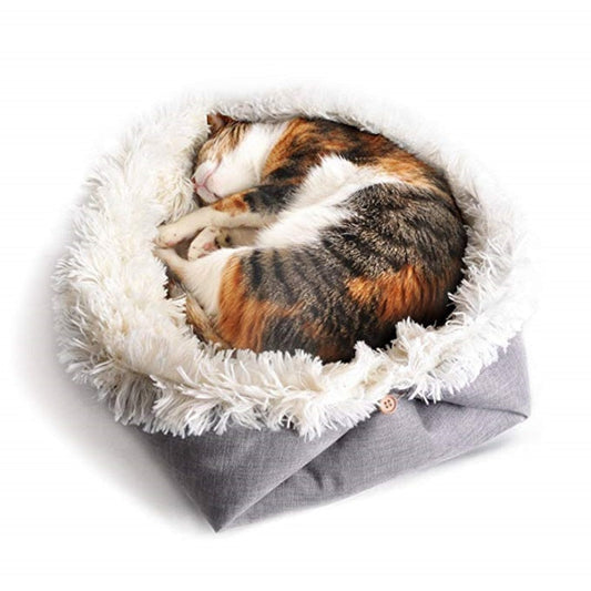 Pet Bed Coral Fleece Soft Cozy Lounge for Dogs Cats