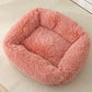Plush Square Pet Bed Cozy Soft Lounge for Dogs Cats