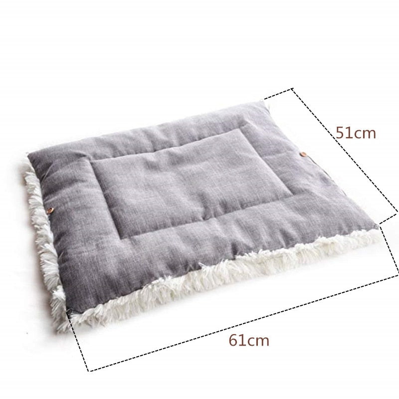 Pet Bed Coral Fleece Soft Cozy Lounge for Dogs Cats