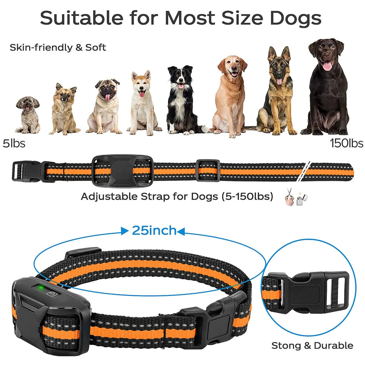 3300FT Electric Dog Training Collar Waterproof Remote Shock Vibration