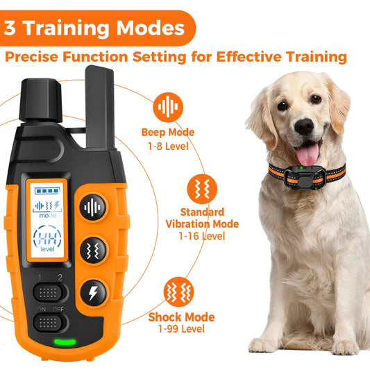 3300FT Electric Dog Training Collar Waterproof Remote Shock Vibration