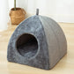 Heated Cat Bed – Self Warming Triangle Cat Cave for Indoor Pets