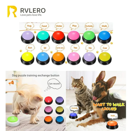 Dog Communication Voice Recording Button 30-Second Playback Pet Trainer
