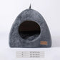Heated Cat Bed – Self Warming Triangle Cat Cave for Indoor Pets