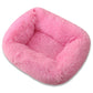 Plush Square Pet Bed Cozy Soft Lounge for Dogs Cats
