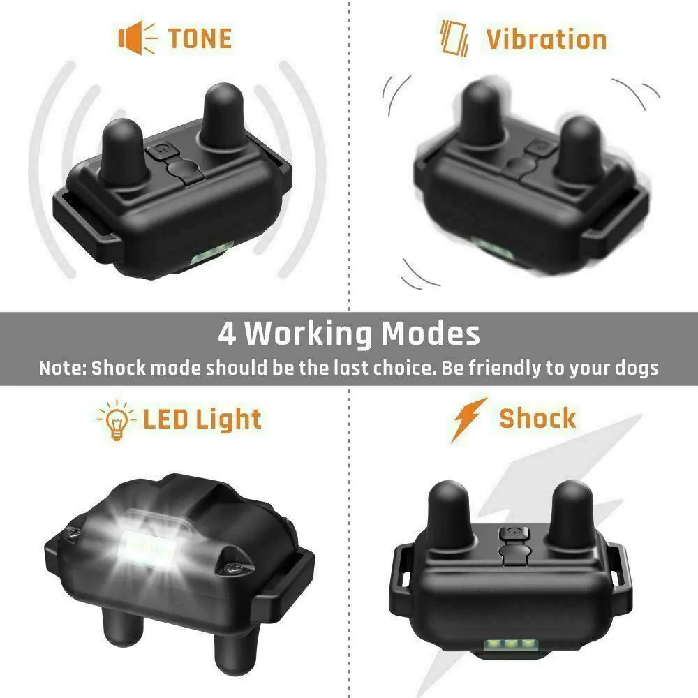 2700FT Remote Dog Shock Training Collar Rechargeable Waterproof Trainer