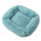 Plush Square Pet Bed Cozy Soft Lounge for Dogs Cats