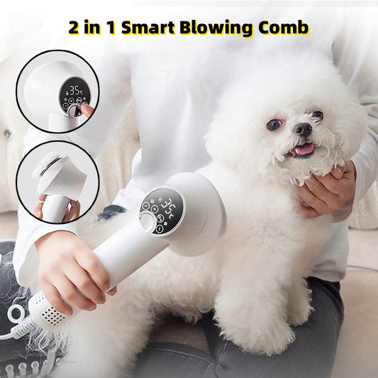 Smart Pet Hair Dryer Grooming Blow Comb Silent Safe