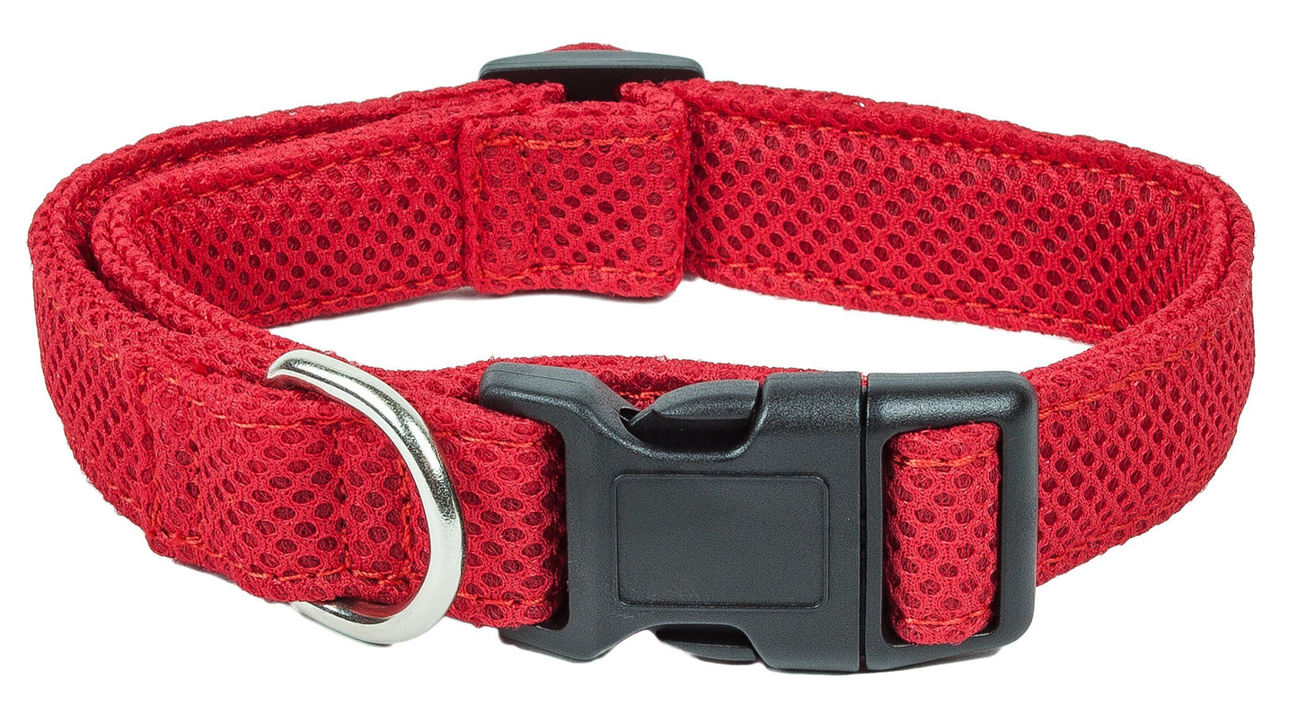 Pet Life ®  'Aero Mesh' Dual-Sided Breathable and Adjustable Thick Mesh Dog Collar